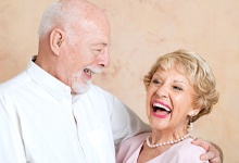 Couple with dentures